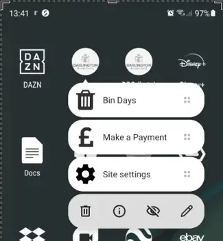 Android uninstall pop up