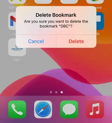 IOS uninstall confirmation